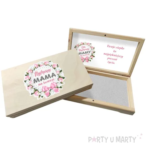 pudelko na czekolade szkatulka dla najlepszej mamy na swiecie prezent na dzien matki 20x10 5 cm