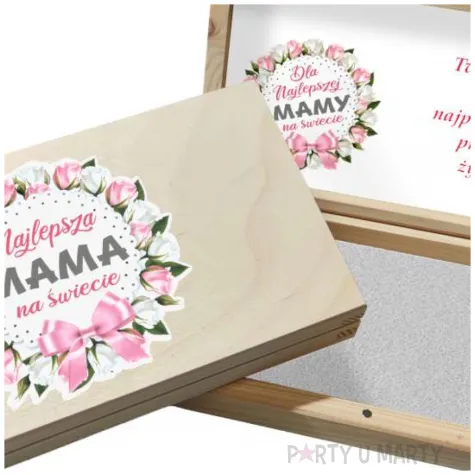 pudelko na czekolade szkatulka dla najlepszej mamy na swiecie prezent na dzien matki 20x10 5 cm