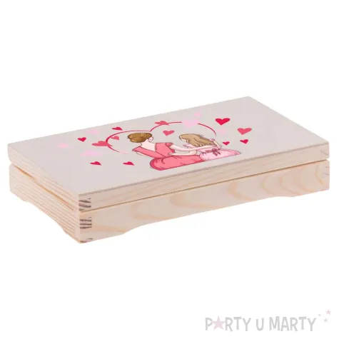 pudelko na czekolade szkatulka mama w serduszkach prezent na dzien matki 20x10 5 cm