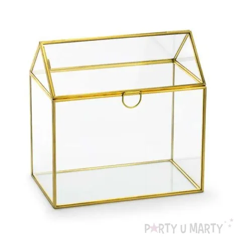 pudelko na koperty szklana skrzynka partydeco 13x21x21cm
