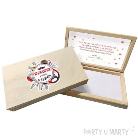 pudelko na przezent dzien babci szkatulka dziadek potrafi wszystko 20x10 5 cm