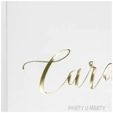 pudelko na telegramy cards partydeco zloty 24x24 cm