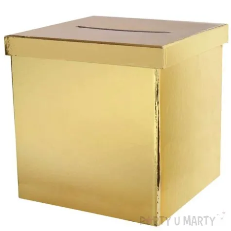 pudelko na telegramy classic gold santex zlote metaliczne