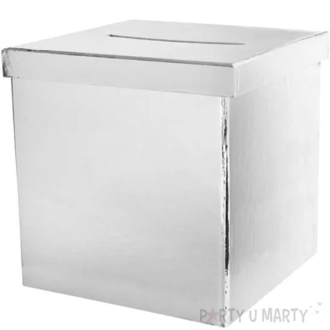 pudelko na telegramy classic silver santex srebrne metaliczne