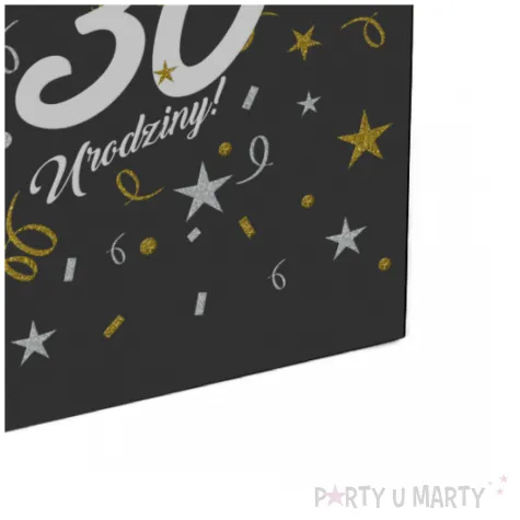 pudelko na telegramy skrzynka na koperty i pienidze 30 urodziny glamour czarne