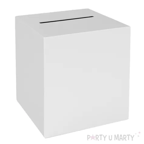 pudelko na telegramy skrzynka na koperty i pienidze uniwersalne wesele urodziny biale