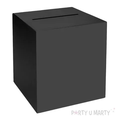 pudelko na telegramy skrzynka na koperty i pienidze uniwersalne wesele urodziny czarne