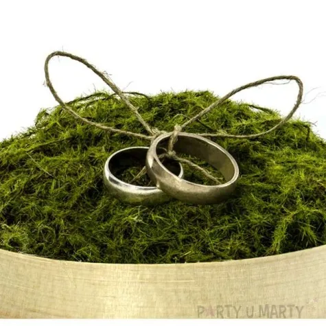 pudelko pod obraczki mech naturalny partydeco