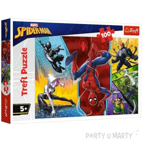 puzzle spider man do gory nogami trefl 100 elementow