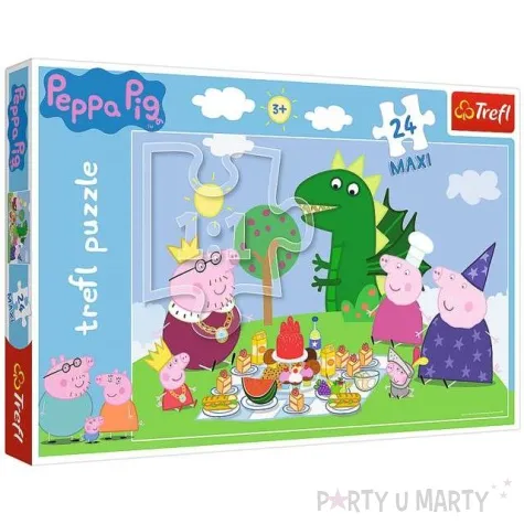puzzle swinka peppa piknikowa uczta trefl 24 elementy