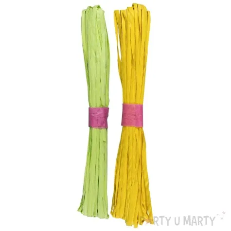 rafia dekoracyjna zielono zolty arpex 11 5 m 2 szt