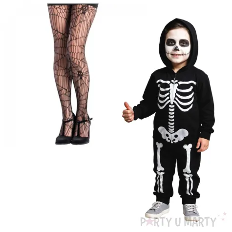 rajstopy czaszki w pajeczynie czarne carnival toys uniw