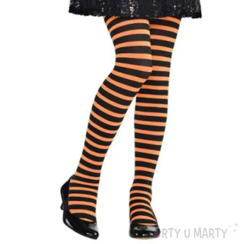 rajstopy dla dzieci halloween paski amscan