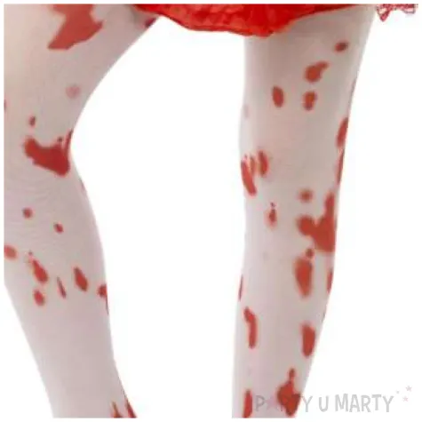 rajstopy dla dzieci krwiste bialo czerwone smiffys 6 12 lat