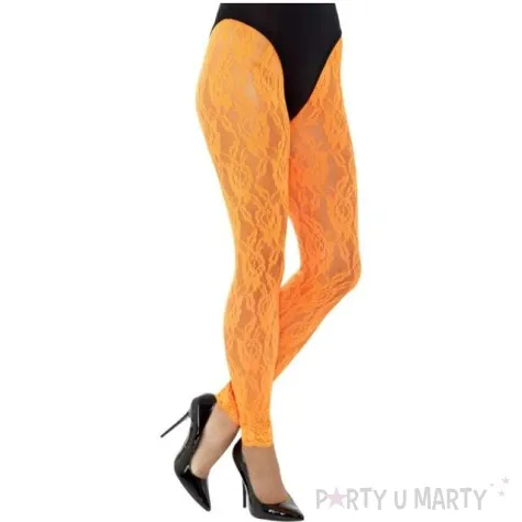 rajstopy koronka neonowe pomaranczowe smiffys rozm uniw