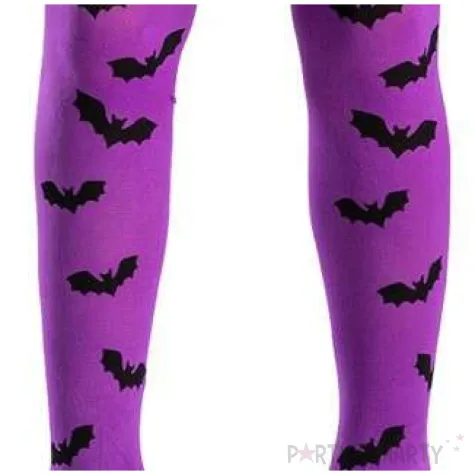 rajstopy nietoperze halloween fioletowe carnival toys