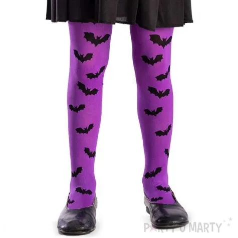 rajstopy nietoperze halloween fioletowe carnival toys