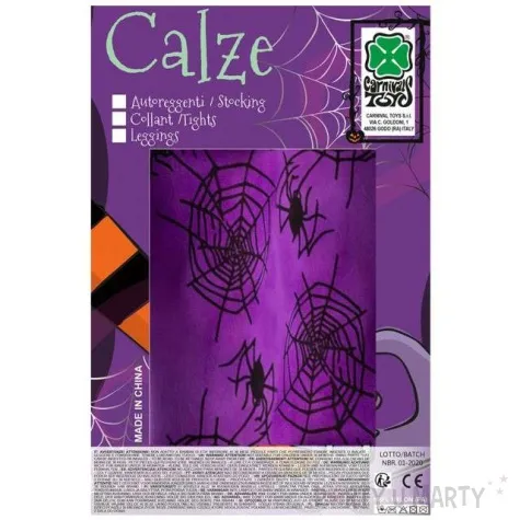 rajstopy pajeczyny halloween fioletowe carnival toys