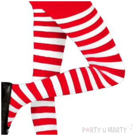 rajstopy paski bialo czerwone widmann rozm 146 164