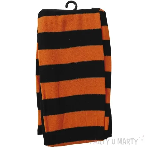 rajstopy w paski halloween pomaranczowo czarny guirca rozm uniw