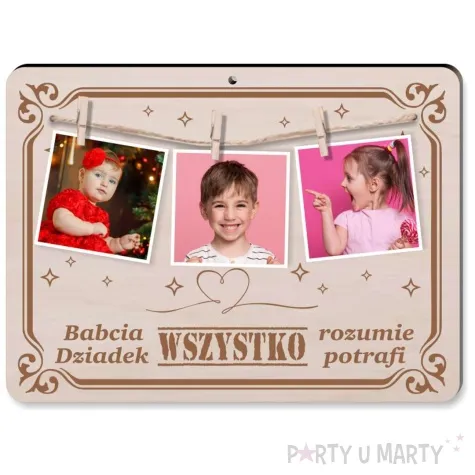 ramka babcia i dziadek to wszystko drewno 210x155 mm