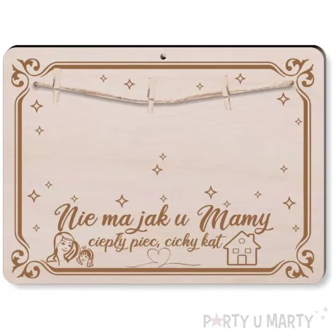 ramka dzien matki nie ma jak u mamy drewno 210x155 mm