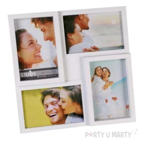 ramka na zdjecia cztery okienka biala ootb 10 x 15 cm