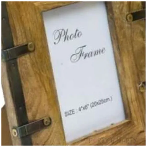 ramka na zdjecia drewno okucia retro giftdeco 10 x 15 cm