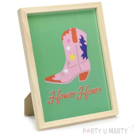 ramka na zdjecia plakat howdy honey partydeco 20 x 30 cm