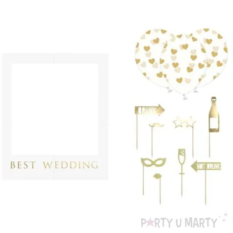 ramka selfie best wedding gadzety partydeco 59x50 cm