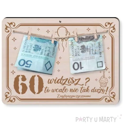 ramka widzisz 60 to wcale nie tak duzo drewno 210x155 mm