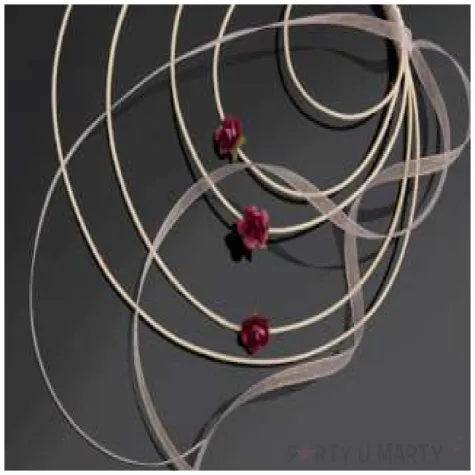 rattanowe wianuszki z roza bordowe 18 cm 4 szt