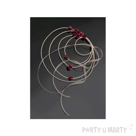 rattanowe wianuszki z roza bordowe 18 cm 4 szt