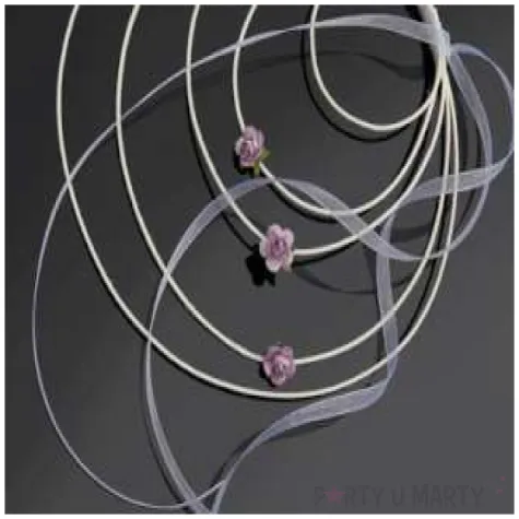 rattanowe wianuszki z roza liliowe 18cm 4 szt