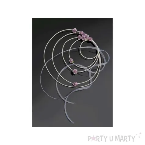 rattanowe wianuszki z roza liliowe 18cm 4 szt