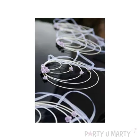 rattanowe wianuszki z roza liliowe 18cm 4 szt