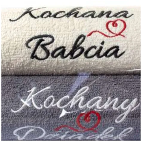 recznik z haftem kochana babcia dziadek giftmania 2 szt