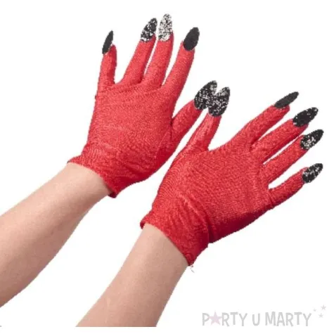 rekawiczki diablicy czerwone