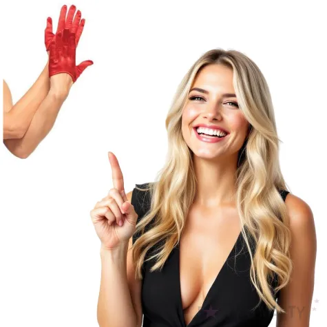 rekawiczki eleganckie krotkie czerwone boland