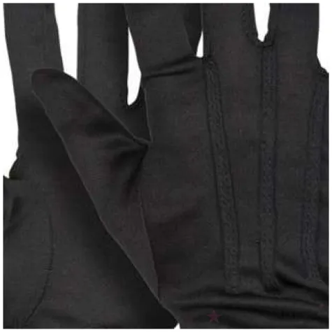 rekawiczki eleganckie z guziczkiem czarne boland