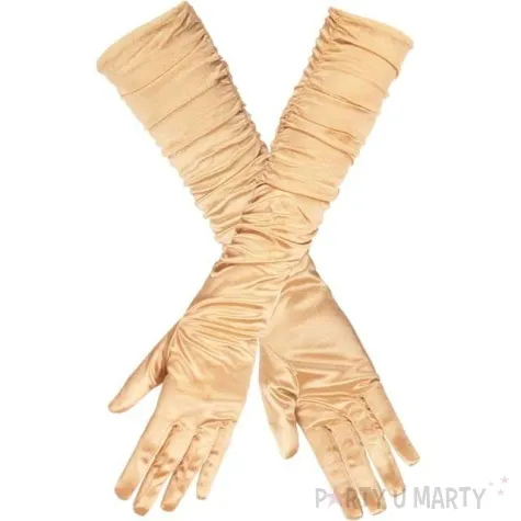 rekawiczki holllywood long zlote boland