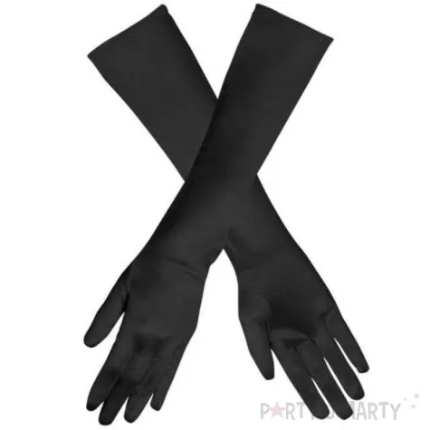 rekawiczki hollywood long czarne carnival toys 47 cm