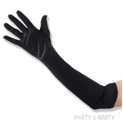 rekawiczki hollywood long czarne carnoval toys 37 cm