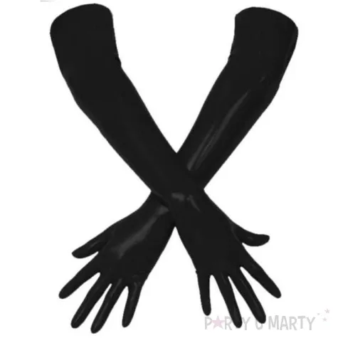 rekawiczki hollywood long czarne carnoval toys 46 cm