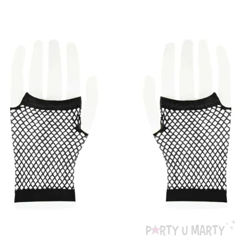 rekawiczki kabaretki mitenki lata 80 czarny partypal rozm uniw