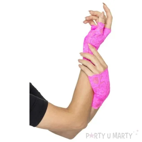 rekawiczki koronkowe rozowe smiffys rozm uniw