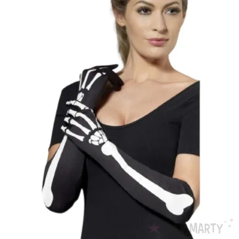 rekawiczki kosciotrup czarne smiffys 39 cm