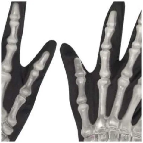 rekawiczki kosciotrup szkielet czarne smiffys