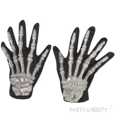 rekawiczki kosciotrup szkielet czarne smiffys