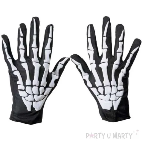 rekawiczki kosciotrup uniwersalne czarne party tino
